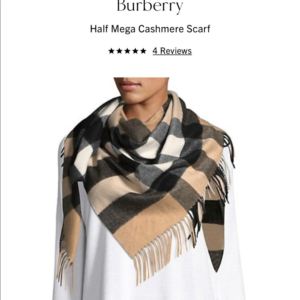Burberry Half Mega Cashmere Scarf